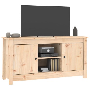 vidaXL Έπιπλο Τηλεόρασης 103x36,5x52cm από Μασίφ Ξύλο Πεύκου