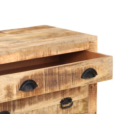 vidaXL Συρταριέρα με Ρόδες 70x40x75cm από Μασίφ Ξύλο Μάνγκο 1 τεμ.