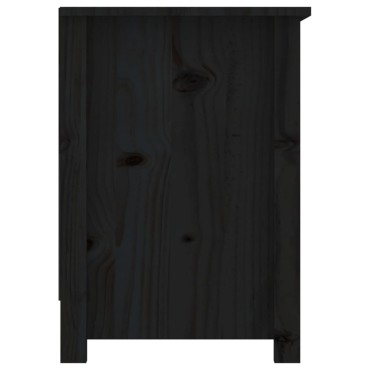 vidaXL Έπιπλο Τηλεόρασης Μαύρο 103x36,5x52cm από Μασίφ Ξύλο Πεύκου