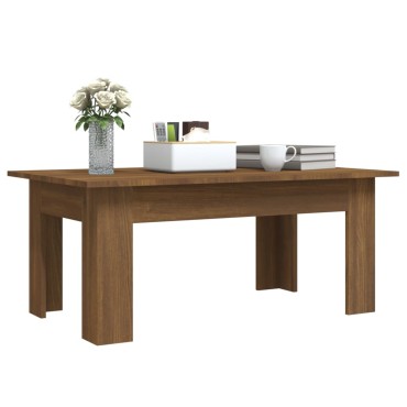 vidaXL Τραπεζάκι Σαλονιού Καφέ Δρυς 100x60x42cm Επεξεργασμένο Ξύλο 1 τεμ.