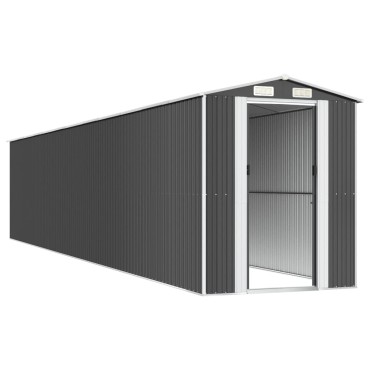 vidaXL Αποθήκη Κήπου Ανθρακί 192 x 1021 x 223 εκ. Γαλβανισμένο Ατσάλι