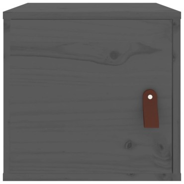 vidaXL Ντουλάπι Τοίχου Γκρι 31,5x30x30cm από Μασίφ Ξύλο Πεύκου 1 τεμ.