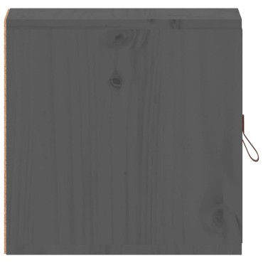 vidaXL Ντουλάπι Τοίχου Γκρι 31,5x30x30cm από Μασίφ Ξύλο Πεύκου 1 τεμ.