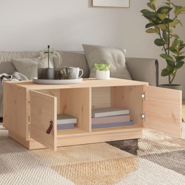 vidaXL Τραπεζάκι Σαλονιού 80x50x35cm από Μασίφ Ξύλο Πεύκου 1 τεμ.