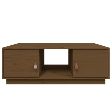 vidaXL Τραπεζάκι Σαλονιού Καφέ Μελί 100x50x35cm Μασίφ Ξύλο Πεύκου 1 τεμ.
