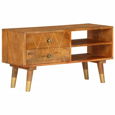 vidaXL Έπιπλο Τηλεόρασης 85x35x47cm από Μασίφ Ξύλο Μάνγκο
