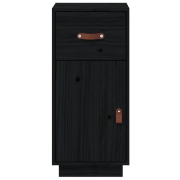 vidaXL Ντουλάπι Μαύρο 34x40x75cm από Μασίφ Ξύλο Πεύκου 1 τεμ.