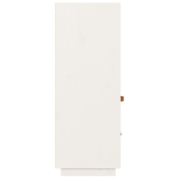 vidaXL Ντουλάπι Ψηλό Λευκό 67x40x108,5cm από Μασίφ Ξύλο Πεύκου 1 τεμ.
