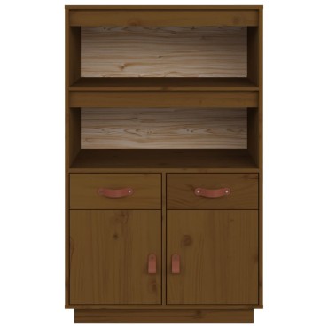 vidaXL Ντουλάπι Ψηλό Καφέ Μέλι 67x40x108,5cm από Μασίφ Ξύλο Πεύκου 1 τεμ.