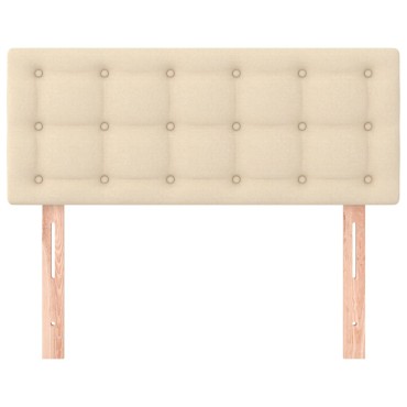 vidaXL Κεφαλάρι Κρεβατιού Κρεμ 90x5x78/88cm Υφασμάτινο 1 τεμ.