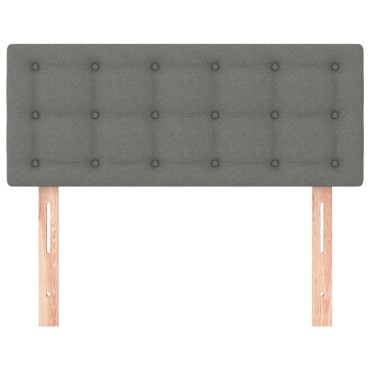 vidaXL Κεφαλάρι Κρεβατιού Σκούρο Γκρι 100x5x78/88cm Υφασμάτινο 1 τεμ.