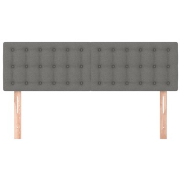vidaXL Κεφαλάρια Σκ. Γκρι 144x5x78/88cm Ύφασμα