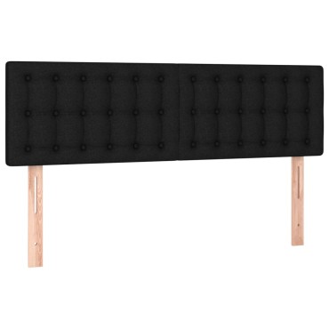 vidaXL Κεφαλάρια Μαύρα 144x5x78/88cm Ύφασμα
