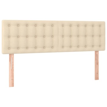 vidaXL Κεφαλάρια Κρεβατιού 2 τεμ. Κρεμ 72x5x78/88cm Υφασμάτινα