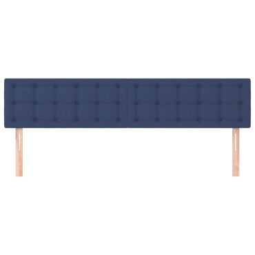 vidaXL Κεφαλάρια Κρεβατιού 2 τεμ. Μπλε 90x5x78/88cm Υφασμάτινο