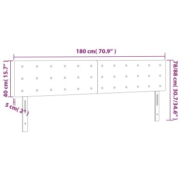 vidaXL Κεφαλάρια Κρεβατιού 2 τεμ. Μπλε 90x5x78/88cm Υφασμάτινο