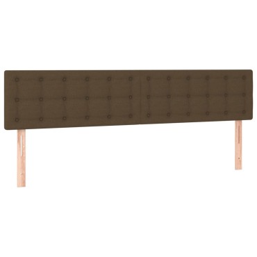 vidaXL Κεφαλάρια Κρεβατιού 2 τεμ. Σκ. Καφέ 100x5x78/88cm Υφασμάτινο