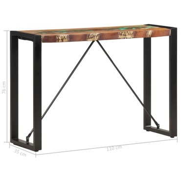 vidaXL Κονσόλα Τραπέζι 110x35x76cm από Μασίφ Ανακυκλωμένο Ξύλο 1 τεμ.