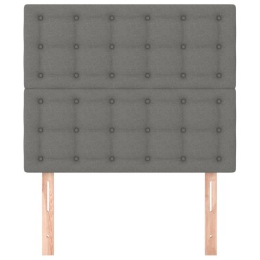 vidaXL Κεφαλάρια Κρεβατιού 2 τεμ. Σκ. Γκρι 80x5x78/88cm Υφασμάτινο