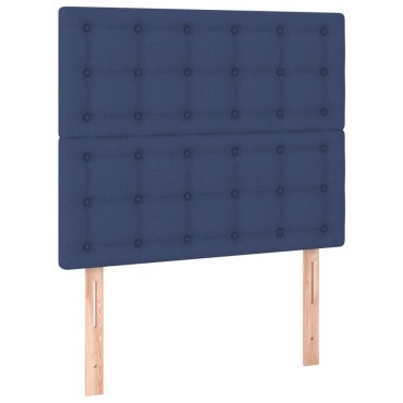 vidaXL Κεφαλάρια Κρεβατιού 2 τεμ. Μπλε 90x5x78/88cm Υφασμάτινο