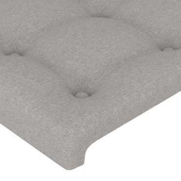 vidaXL Κεφαλάρια Κρεβατιού 2 τεμ.Αν. Γκρι 100x5x78/88cm Υφασμάτινο