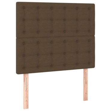 vidaXL Κεφαλάρια Κρεβατιού 2 τεμ. Σκ. Καφέ 100x5x78/88cm Υφασμάτινο