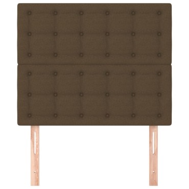 vidaXL Κεφαλάρια Κρεβατιού 2 τεμ. Σκ. Καφέ 100x5x78/88cm Υφασμάτινο