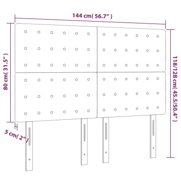 vidaXL Κεφαλάρια Κρεβατιού 4 τεμ. Κρεμ 72x5x78/88cm Υφασμάτινα