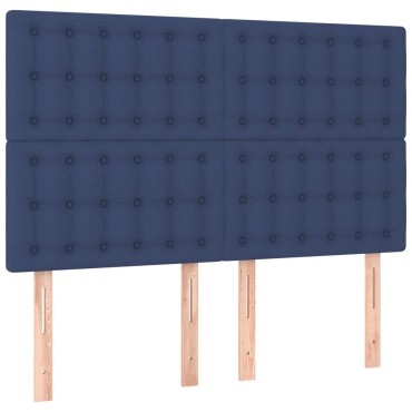 vidaXL Κεφαλάρια Κρεβατιού 4 τεμ. Μπλε 72x5x78/88cm Υφασμάτινα