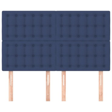 vidaXL Κεφαλάρια Κρεβατιού 4 τεμ. Μπλε 72x5x78/88cm Υφασμάτινα