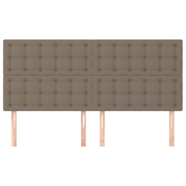 vidaXL Κεφαλάρια Κρεβατιού 4 τεμ. Taupe 90x5x78/88cm Υφασμάτινο