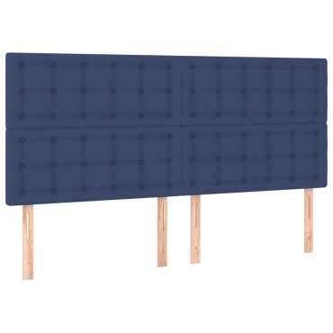 vidaXL Κεφαλάρια Κρεβατιού 4 τεμ. Μπλε 100x5x78/88cm Υφασμάτινο