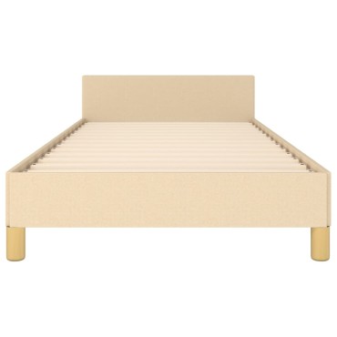 vidaXL Πλαίσιο κρεβατιού χωρίς στρώμα Κρέμα 80x200 cm Ύφασμα