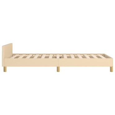 vidaXL Πλαίσιο κρεβατιού χωρίς στρώμα Κρέμα 80x200 cm Ύφασμα