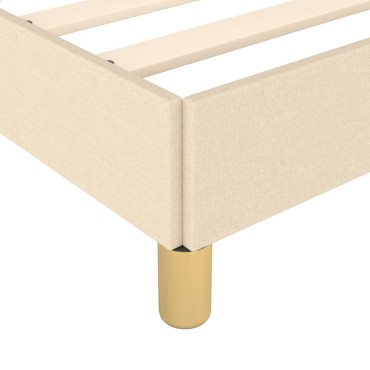 vidaXL Πλαίσιο κρεβατιού χωρίς στρώμα Κρέμα 80x200 cm Ύφασμα