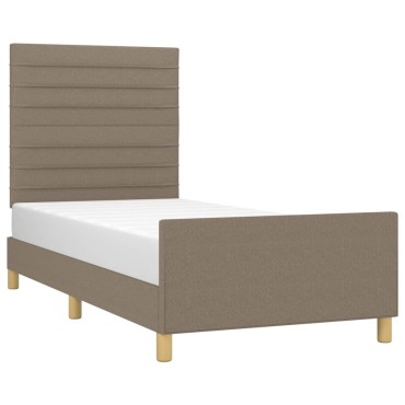 vidaXL Σκελετός Κρεβατιού Χωρίς Στρώμα Taupe 80x200 εκ. Υφασμάτινο