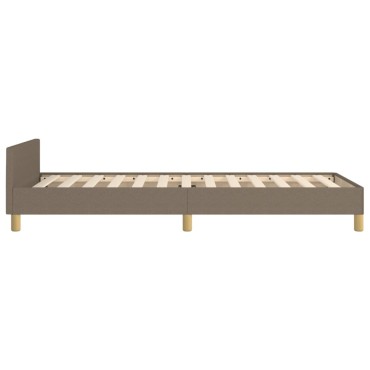 vidaXL Σκελετός Κρεβατιού Χωρίς Στρώμα Taupe 80x200 εκ. Υφασμάτινο