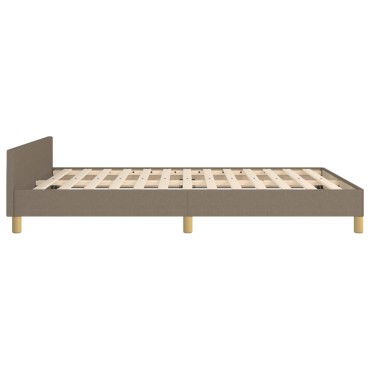 vidaXL Σκελετός Κρεβατιού Χωρίς Στρώμα Taupe 140x190 εκ. Υφασμάτινο