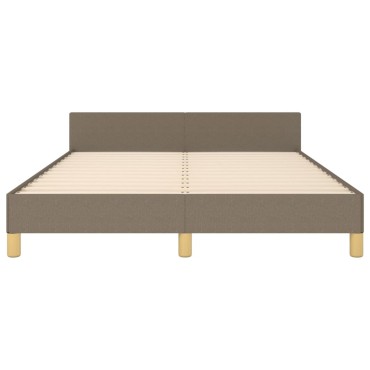 vidaXL Σκελετός Κρεβατιού Χωρίς Στρώμα Taupe 140x200 εκ. Υφασμάτινο