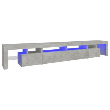 vidaXL Έπιπλο Τηλεόρασης με LED Γκρι Σκυροδέματος 260x36,5x40 εκ.