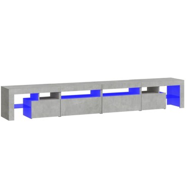 vidaXL Έπιπλο Τηλεόρασης με LED Γκρι Σκυροδέματος 260x36,5x40 εκ.