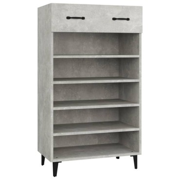 vidaXL Παπουτσοθήκη Γκρι Σκυροδέματος 60x35x105cm Επεξεργασμένο Ξύλο