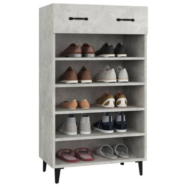 vidaXL Παπουτσοθήκη Γκρι Σκυροδέματος 60x35x105cm Επεξεργασμένο Ξύλο