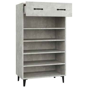 vidaXL Παπουτσοθήκη Γκρι Σκυροδέματος 60x35x105cm Επεξεργασμένο Ξύλο