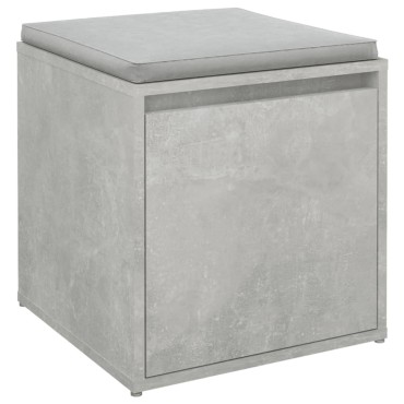 vidaXL Κουτί με Συρτάρι Γκρι Σκυρ. 40,5x40x40cm Επεξεργασμένο Ξύλο