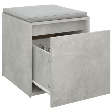 vidaXL Κουτί με Συρτάρι Γκρι Σκυρ. 40,5x40x40cm Επεξεργασμένο Ξύλο
