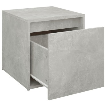 vidaXL Κουτί με Συρτάρι Γκρι Σκυρ. 40,5x40x40cm Επεξεργασμένο Ξύλο