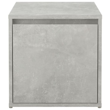 vidaXL Κουτί με Συρτάρι Γκρι Σκυρ. 40,5x40x40cm Επεξεργασμένο Ξύλο