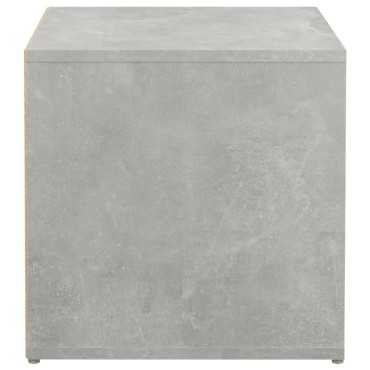 vidaXL Κουτί με Συρτάρι Γκρι Σκυρ. 40,5x40x40cm Επεξεργασμένο Ξύλο