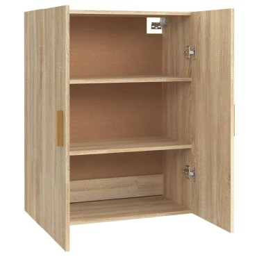 vidaXL Κρεμαστό Ντουλάπι Τοίχου Sonoma Δρυς 69,5x34x90cm Επεξ. Ξύλο 1 τεμ.